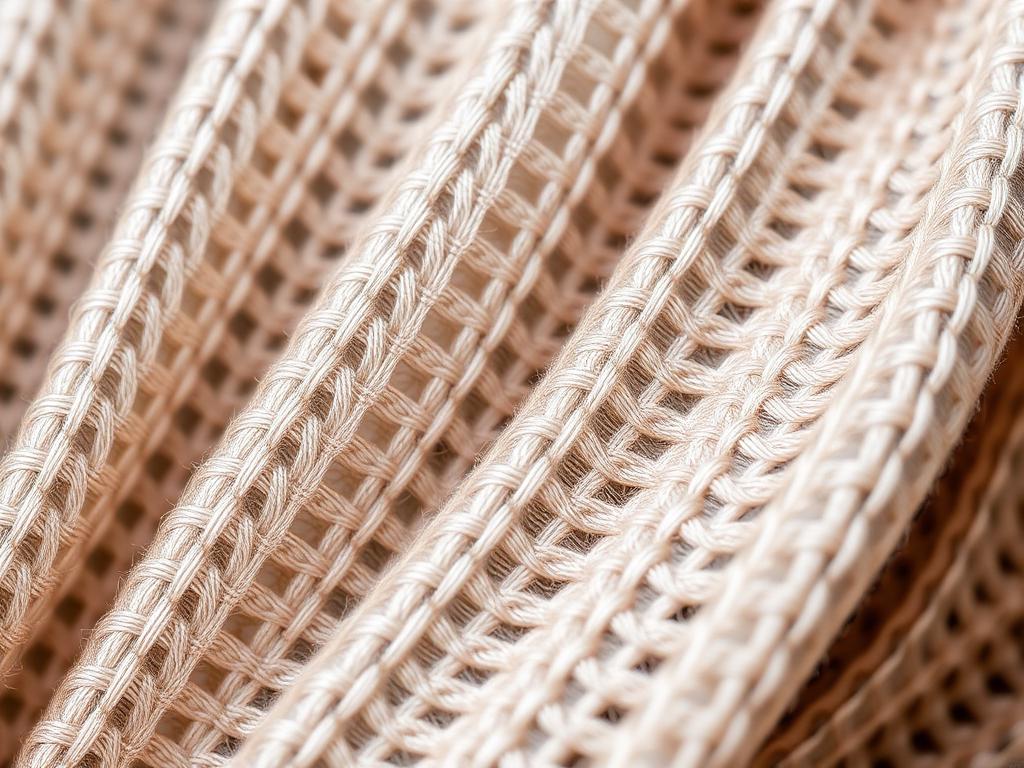Close-up macro photography of chiffon weave showing semi-sheer texture and lightweight construction
